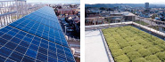 以太陽光發電和屋頂綠化